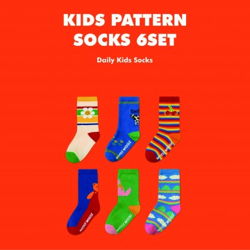 韓國Wiggle Wiggle - Kids Pattern Socks Set